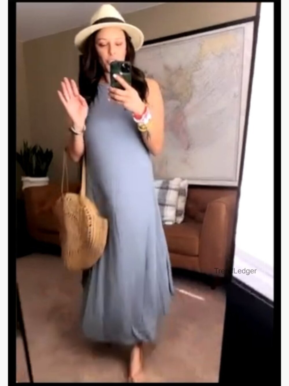 Women's Sleeveless Halter Maxi Dress Side Slit Summer Casual - Picture 6 of 7